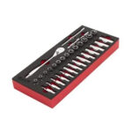 3/8in Ratchet and Socket Set Foam 32 pc